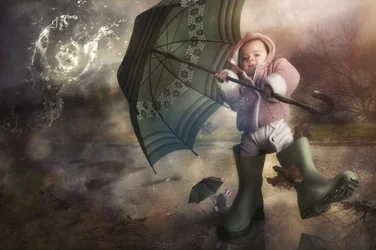 Whimsical Baby Rainy Day