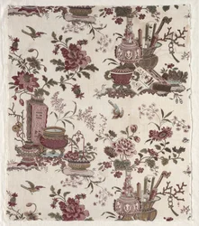 Fragment of Woodblock Printed Cotton