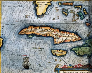 Map of the Caribbean Sea by Christophe Plantin