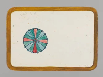 Small Card with Stylized Chrysanthemum