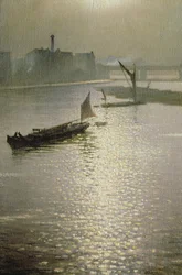 From Waterloo Bridge: Sun Bursting through Fog, c.1924