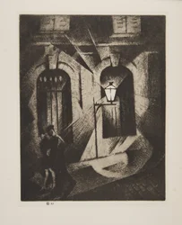 Sinister Paris Night, pub.1929