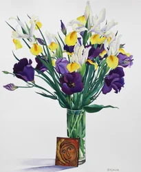 Flowers with Face from an Icon