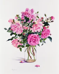 Roses in a Glass Jar