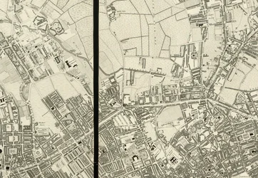 Detail of the Area Around Pentonville, from Map of London, from an Actual Survey Made in the Years 1824