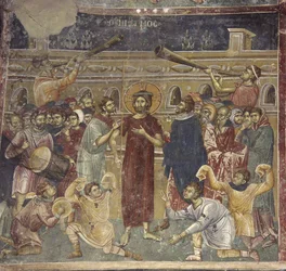 The Mocking of Jesus scene of the musicians