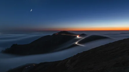 Mountain Road Above Clouds