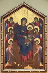 The Virgin and Child in Majesty Surrounded by Six