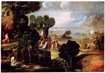 Landscape with Scenes from Lives of the Saints
