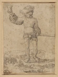 Mercenary Soldier in a Landscape