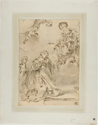 Madonna and Child Appearing to Male Saint