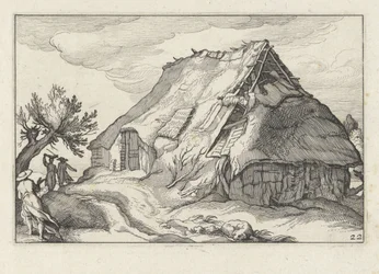 Farm with Collapsed Thatched Roof