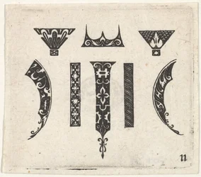 Blackwork Print with Eight Motifs, ca. 1620.
