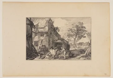 Farmyard, with Prodigal Son Among the Swine, from Landscapes