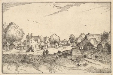 Village Road, plate 20 from Regiunculae et Villae Aliquot Ducatus Brabantiae