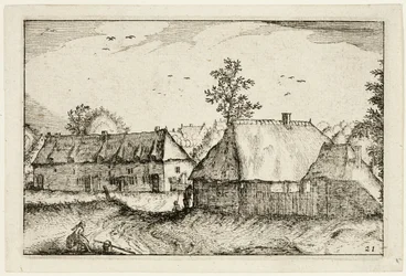 Large Sheds, plate 21 after Pictures of Farms, Country Houses and Rustic Villages