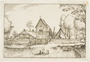 Large Walled Farm, plate 23 after Pictures of Farms, Country Houses and Rustic Villages