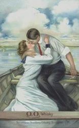 Couple Kissing in a Rowing Boat