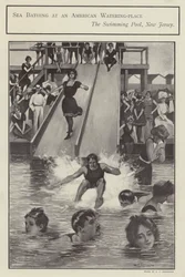 Sea Bathing at a Swimming Pool in New Jersey, United States