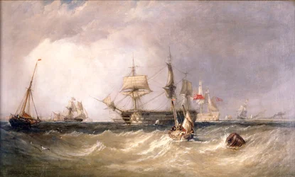 Men-of-War off Portsmouth, Hampshire, 1855