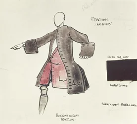 Costume design for Peacham in The Beggars Opera