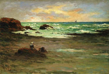 A corner of the Beach at Concarneau