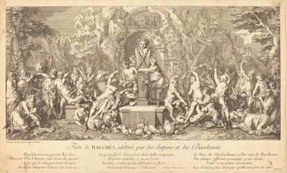 Feast of Bacchus Celebrated by Satyrs and Bacchanales