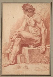 Seated Male Nude, 1693-1695