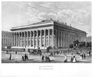 The Bourse and the Commercial Court, Paris, after a daguerreotype
