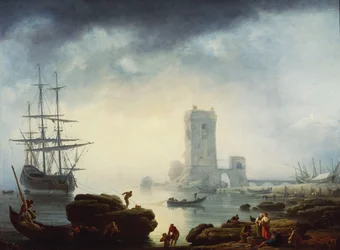A Mediterranean Harbour Scene: Morning
