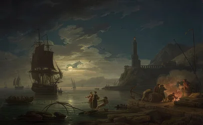 Coastal Scene in Moonlight. 1769