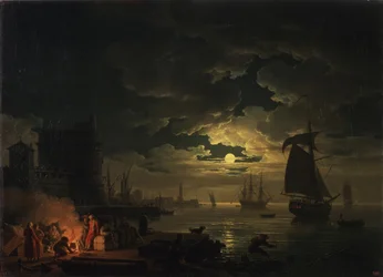 The Port of Palermo in the Moonlight, 1769