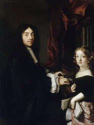 Portrait of the Organist Charles Couperin with the Daughter