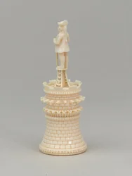 White rook, chess piece, India