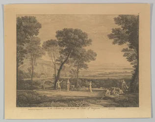 Dance Under the Trees Landscape with Rural Dance, 1742