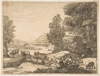 Shepherd and Shepherdess Conversing in a Landscape, ca. 1651