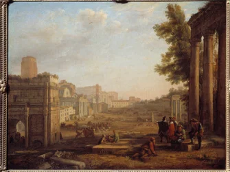 View of Campo Vaccino in Rome