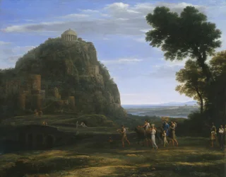 View of Delphi with a Procession