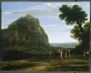 View of Delphi with a Procession