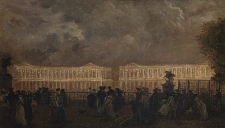 Illumination of Place Louis-XV on the Occasion of the Birth of the Dauphin, in October 1781, circa 1781