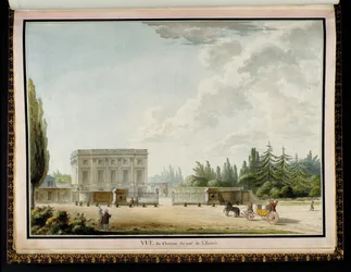 View of the Castle from the Entrance, from Recueil des plans du Petit Trianon by Richard Mique