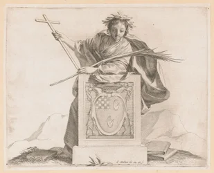 Allegorical Figure with the Coat of Arms of the Potier Family