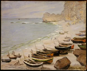 Boats on the Beach at Etretat, 1883