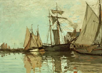 Boats in the Harbor of Honfleur
