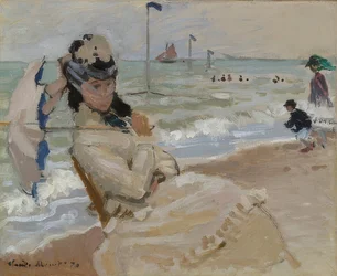 Camille on the Beach at Trouville
