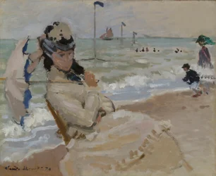 Camille on the Beach in Trouville