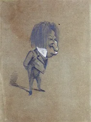 Caricature of Jules Husson 