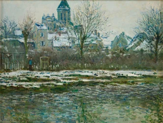 Snow Effect at Vétheuil or Church of Vétheuil, 1878-1879