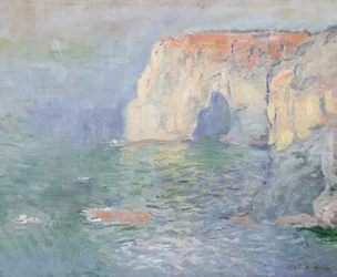 Etretat: Le Manneport, reflections on the water