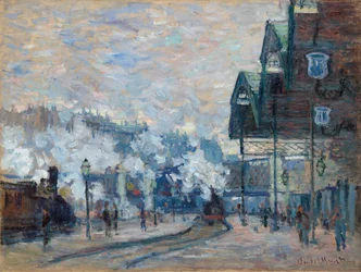 La Gare Saint-Lazare, vue extérieure, 1877